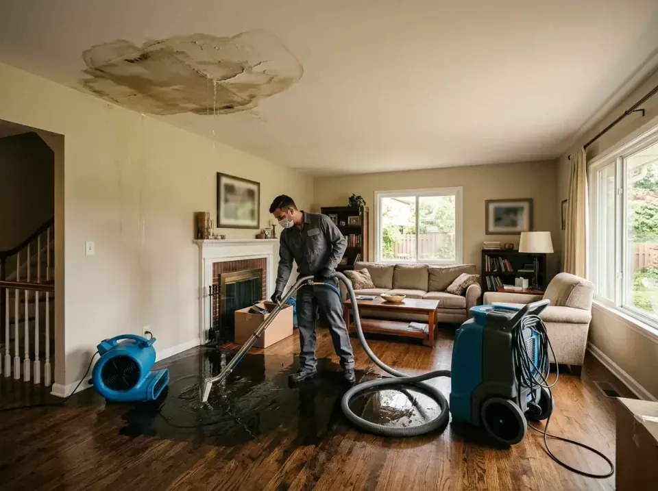 attic-pipe-burst-ceiling-drip-008 — frequently asked questions, Water Damage Restoration & Carpet Care in Jacksonville, IL